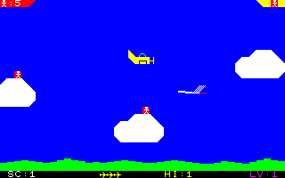 Rescue Plane - Game screen