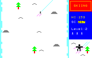 Skiing - Game screen