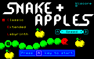 Snake Start screen